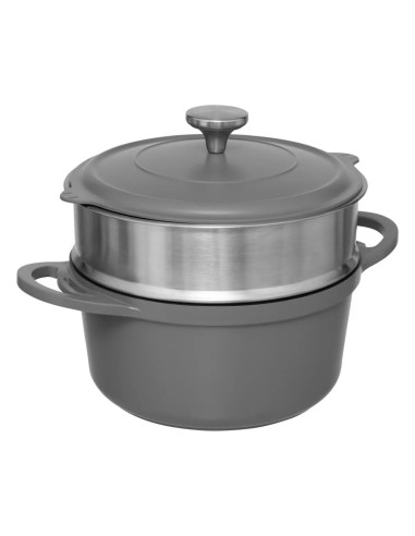 Vaporiera D24cm Alluminio Pressato Grigio | Shop in Casa