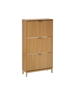 Scarpiera 3 Cassetti in Legno 63x24x131,5 cm, Pratica e Spaziosa per Organizzare le Scarpe