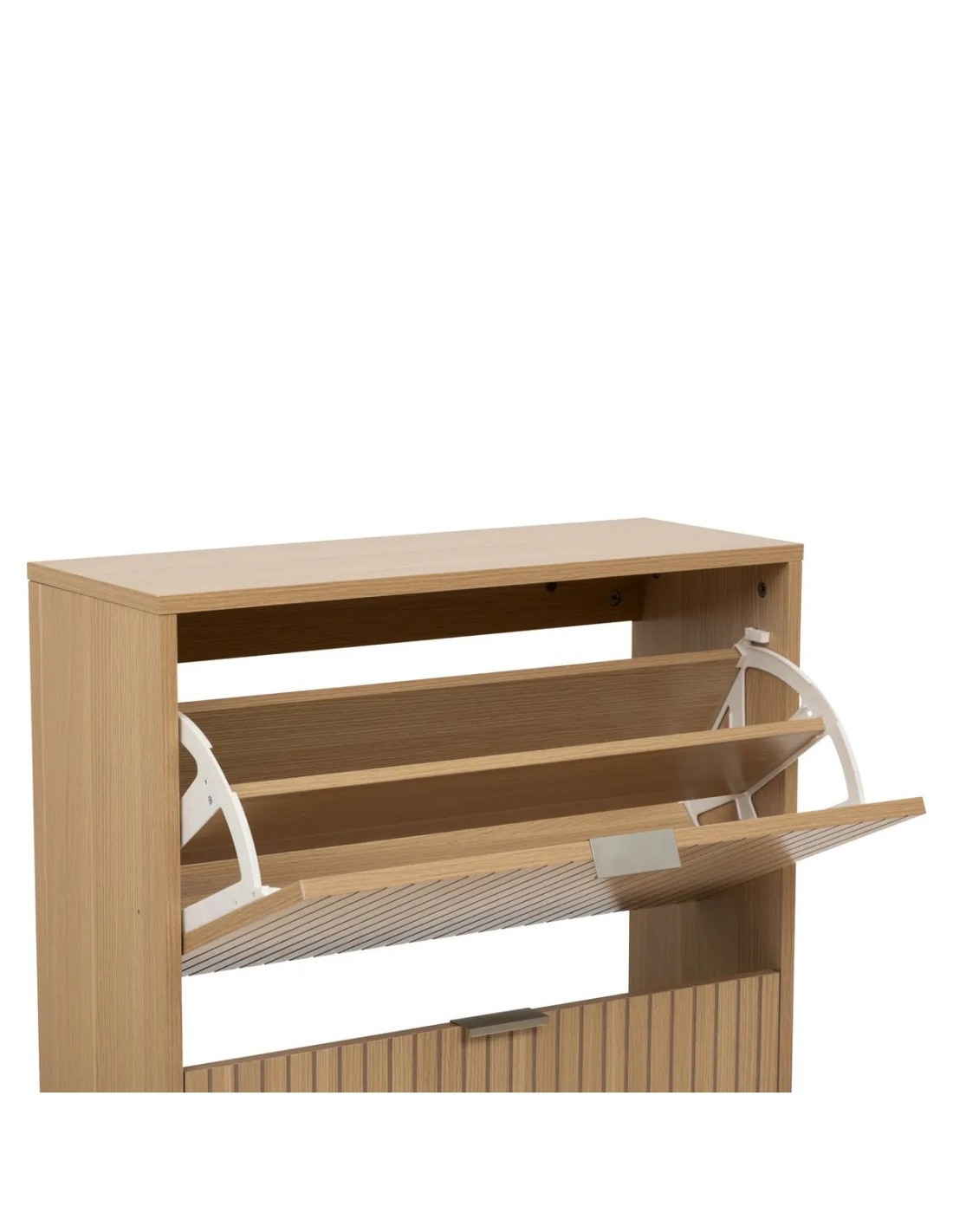 Scarpiera 3 Cassetti in Legno 63x24x131,5 cm, Pratica e Spaziosa per Organizzare le Scarpe