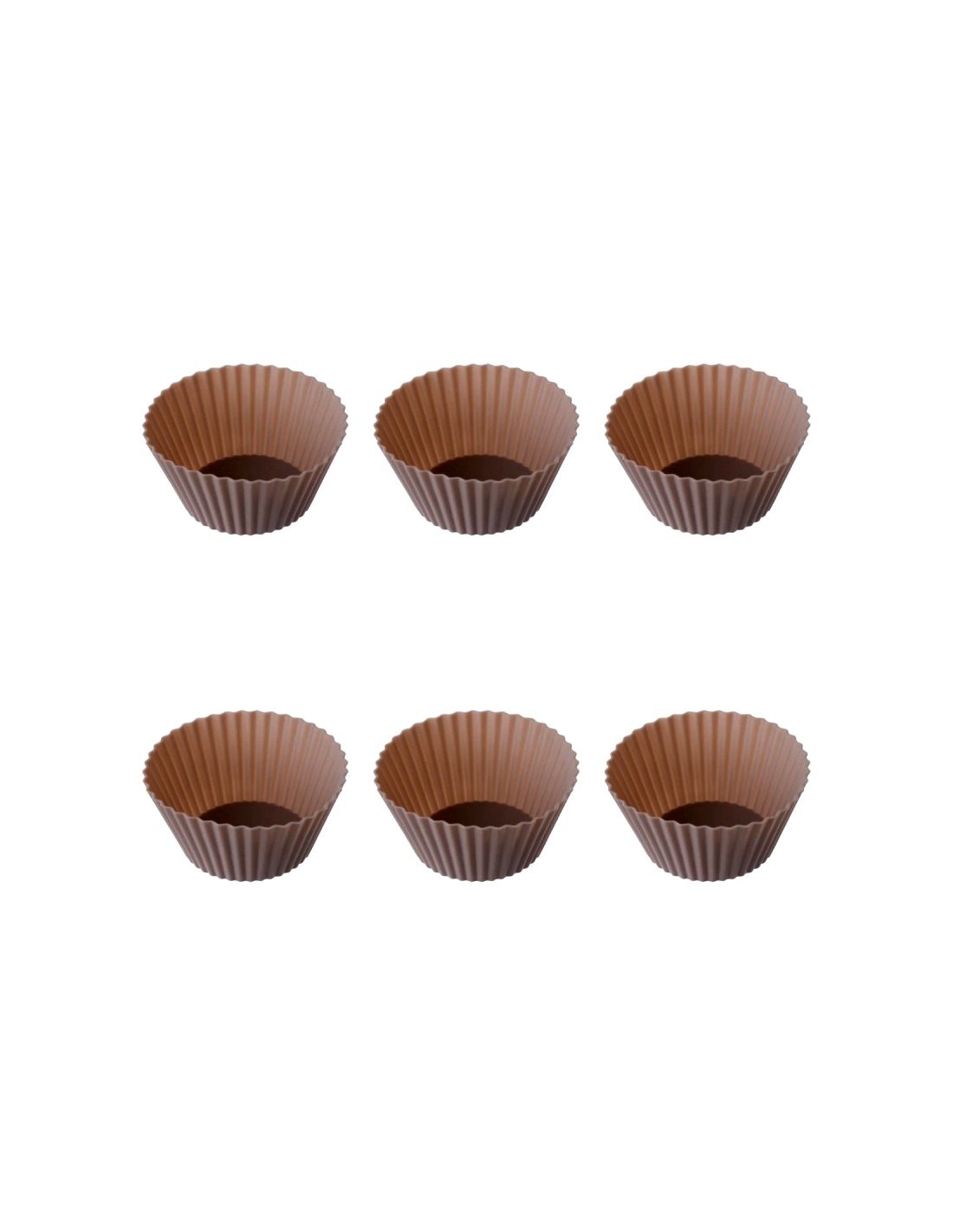 Set di 6 Custodie in Silicone GOURMAND, Tortora, H.4,5 cm, P.6,2 cm | Shop in Casa