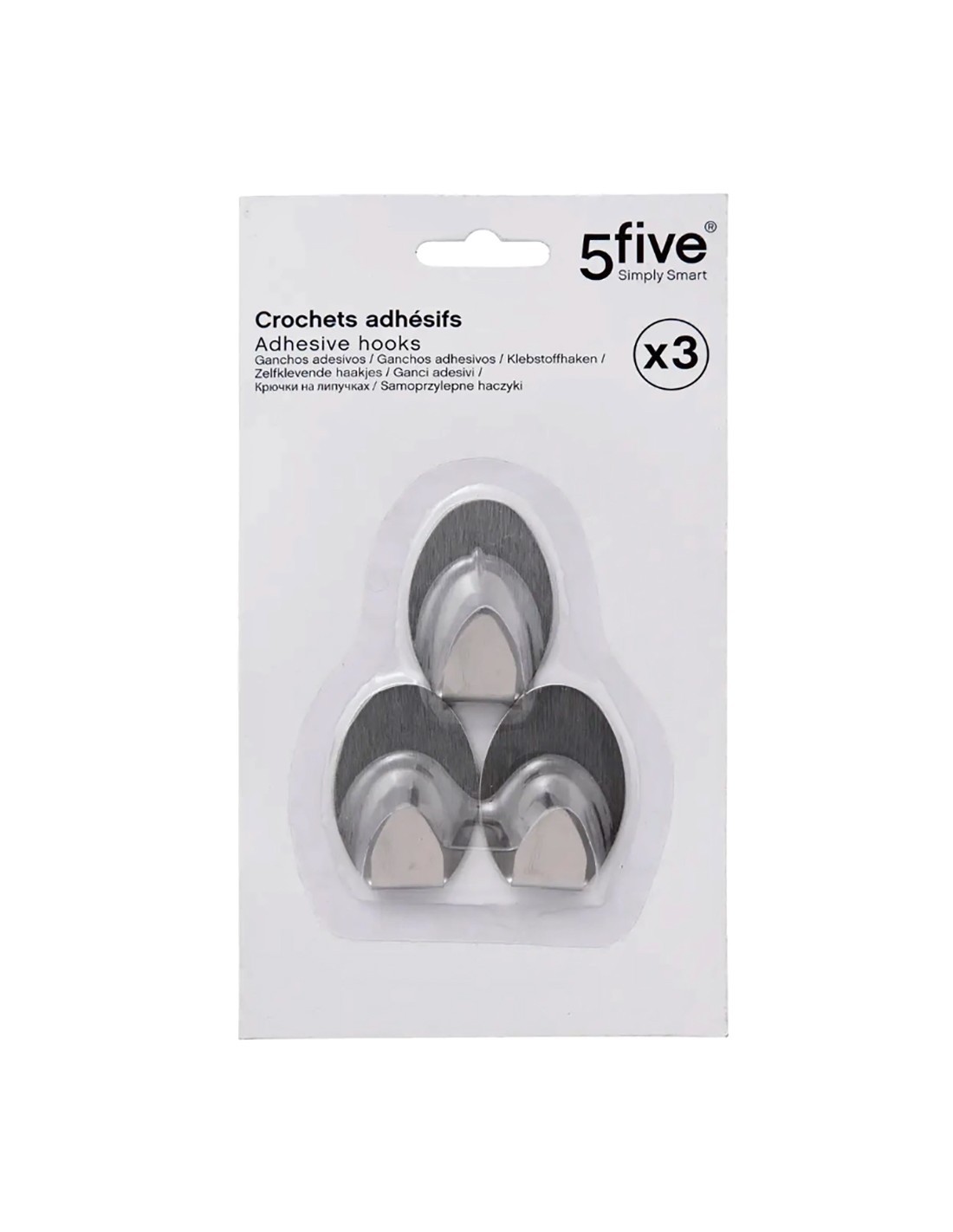 Set di 3 Ganci Inox, Ganci in Ferro per Parete, Organizzazione e Decorazione