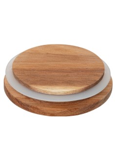 Espositore per spezie con 9 barattoli in acacia, dimensioni L.23 x P.24 x H.15 cm