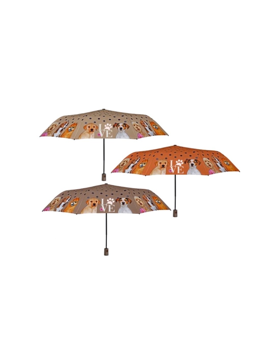 26372 OMBRELLO DONNA MINI AUTOMATICO CANI E GATTI