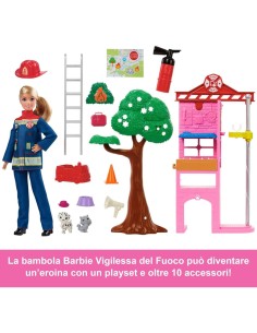 BARBIE, CARRIERE, VIGILE DEL FUOCO, PLAYSET, 3+ ANNI