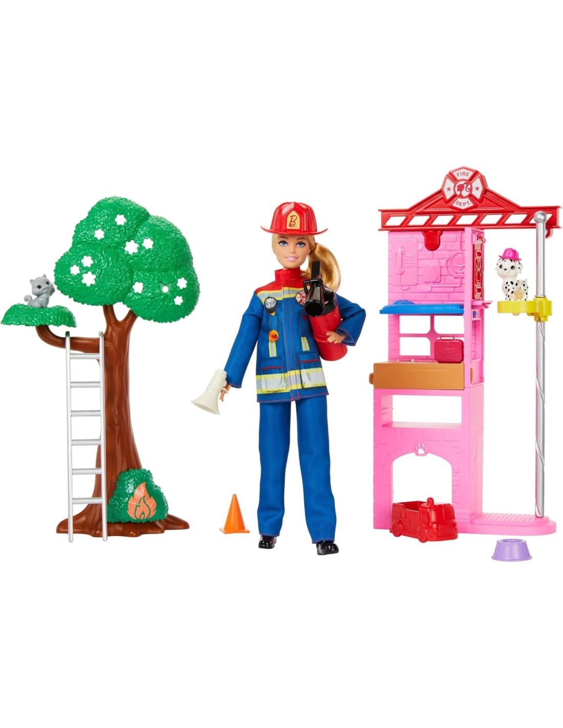 BARBIE, CARRIERE, VIGILE DEL FUOCO, PLAYSET, 3+ ANNI