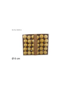 CONF 30 SFERE 709609 ORO 6CM ASSORTITO