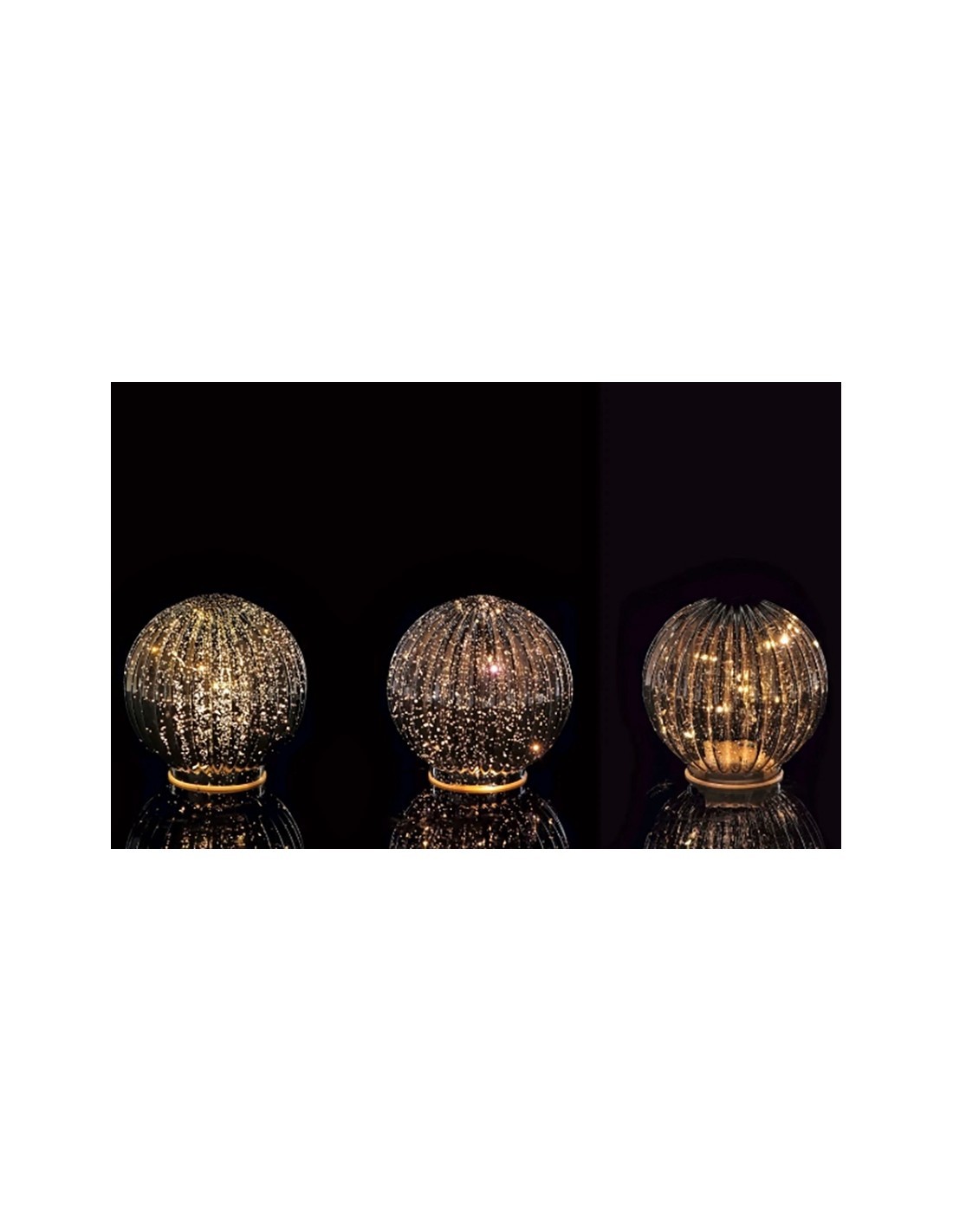 SFERA 107758 VETRO 15CM 12LUCI ASSORTITO