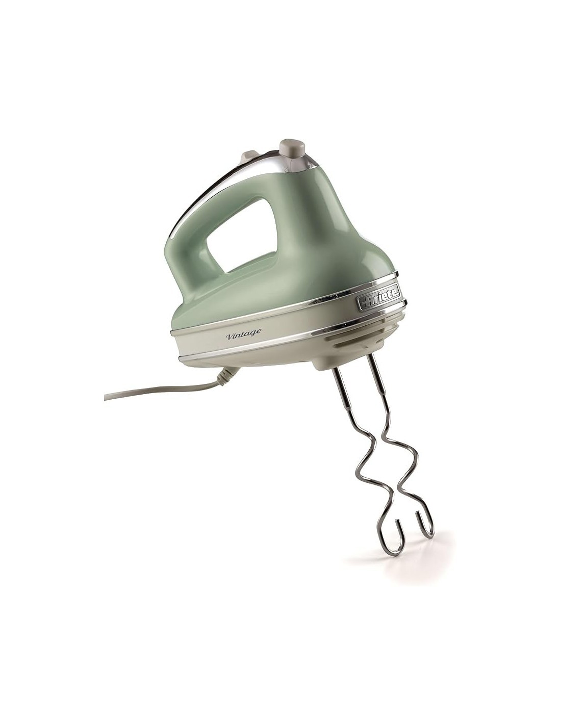 Ariete 1548 Sbattitore Vintage, 450W, 5 Velocità + Turbo, 2 Fruste Inox, Verde