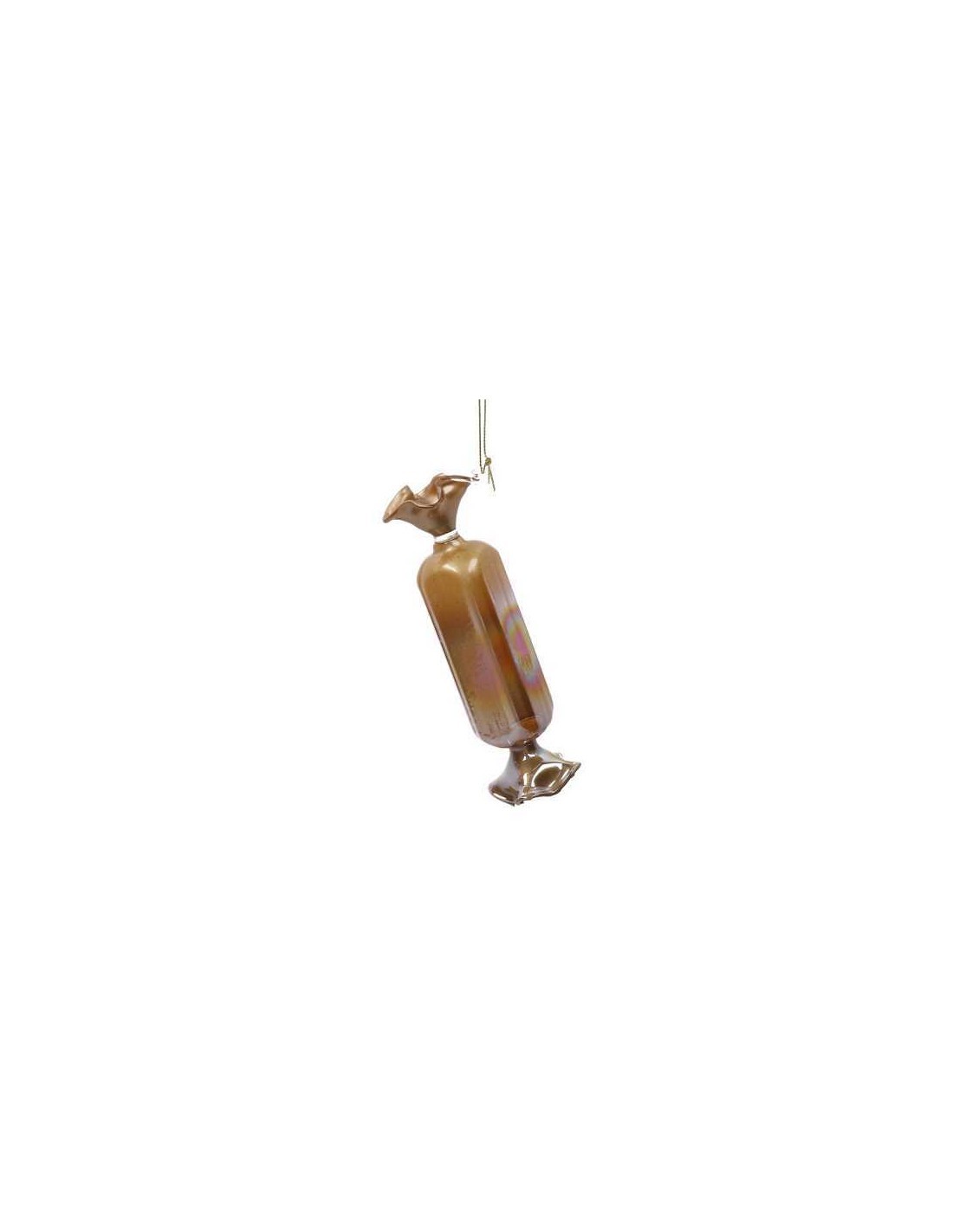 PENDENTE CARAMELLA VETRO 14CM RAME