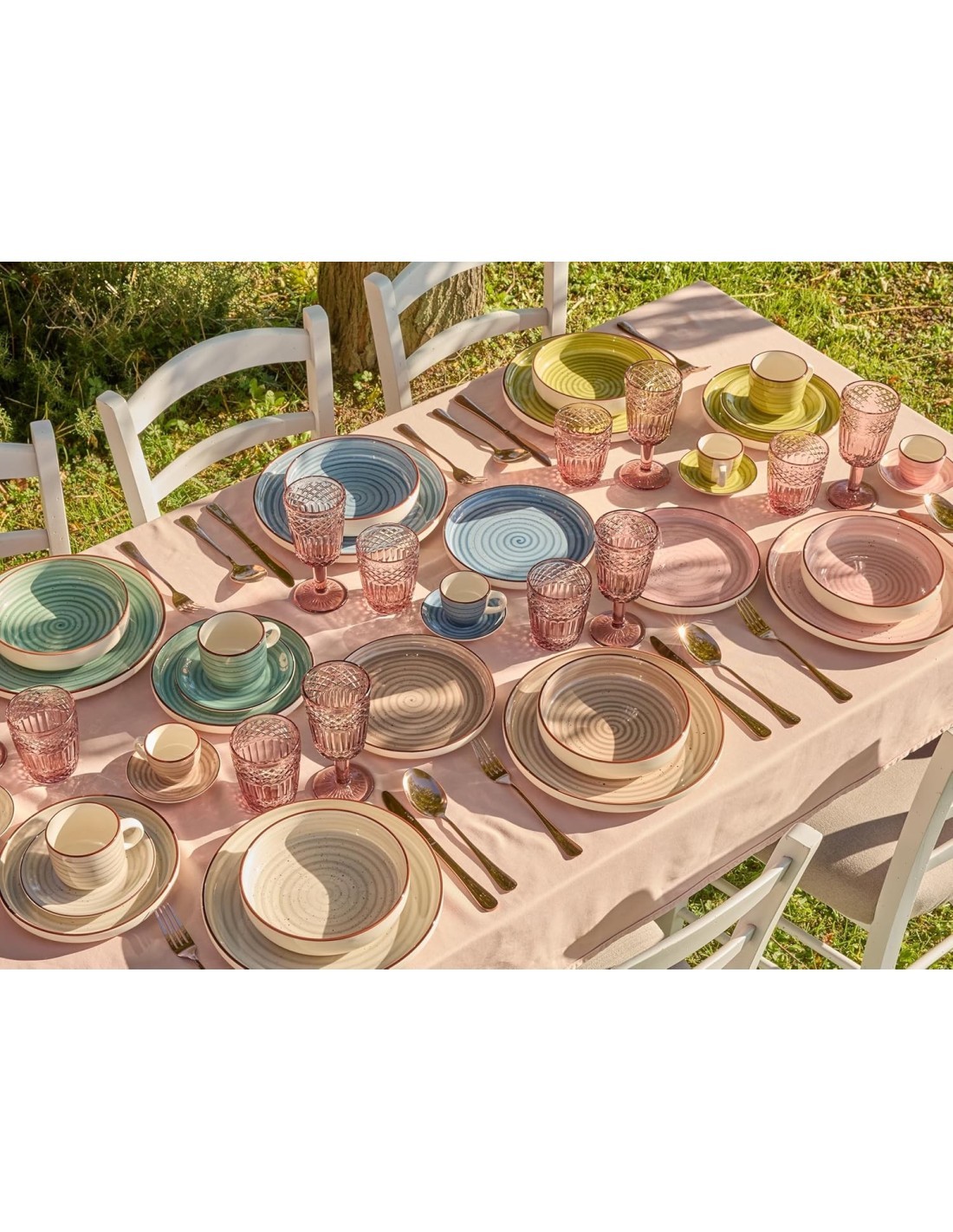 Servizio Piatti Tognana Urban Pastel 18 pezzi in Stoneware – Color Pastello