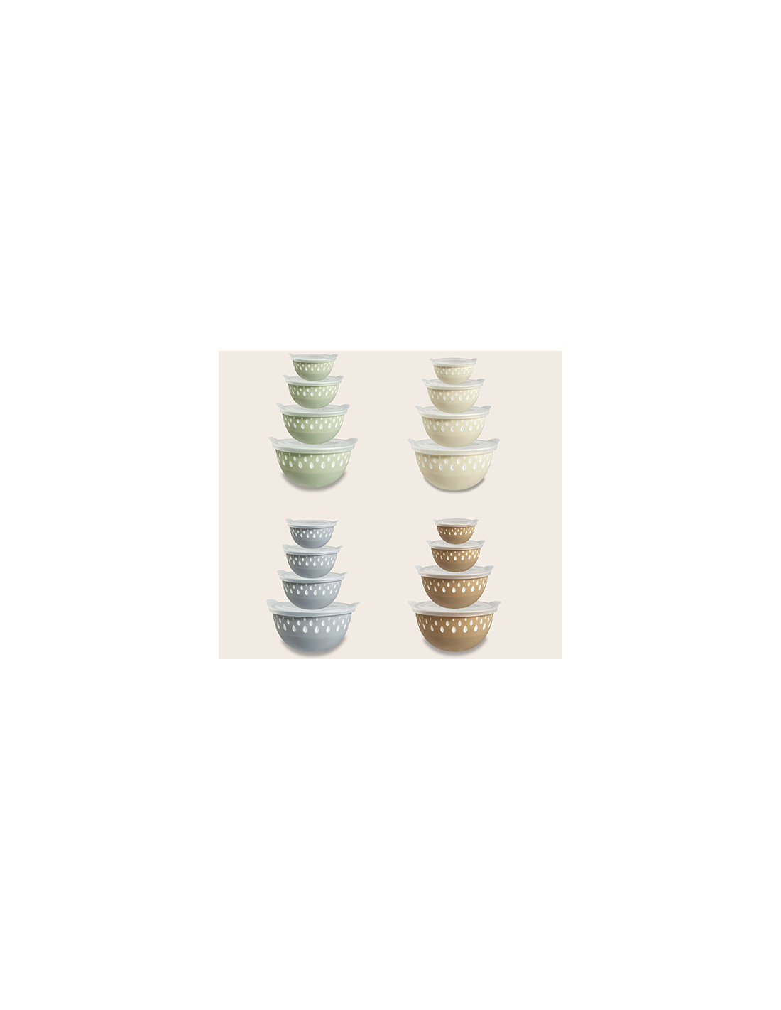 SET 4 INSALATIERE 80204 16/20/24/28CM CON COPERCHIO
