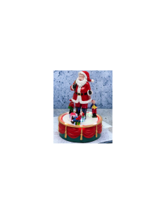 GIOSTRINA 76853 BABBO NATALE CON ELFI 13X19CM