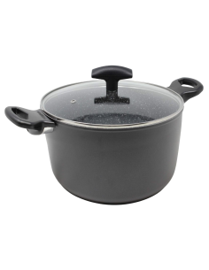 Maori Casseruola 28 cm, Antiaderente, Induzione, Con Coperchio, Pentola Alta, Cucina Professionale, Resistente, Facile da Pulire