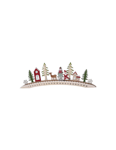 DECORAZIONE 639001 CALENDARIO LEGNO 43X14CM