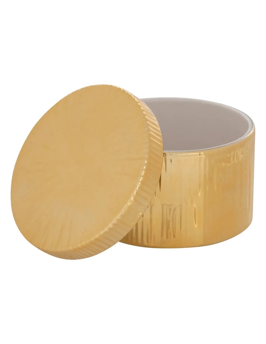 Scatola in Ceramica 12,5x9 cm Dorato, Design Elegante per Decorazioni e Organizzazione