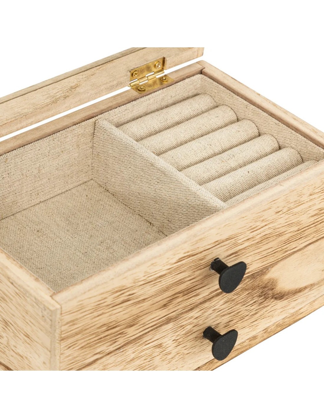 Portagioie Paulownia Beige 20x11x12 cm, Elegante e Pratico Organizer