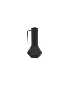 Vaso Sylvain in metallo nero H35cm, vaso decorativo, vaso per piante, vaso elegante, vaso moderno in metallo