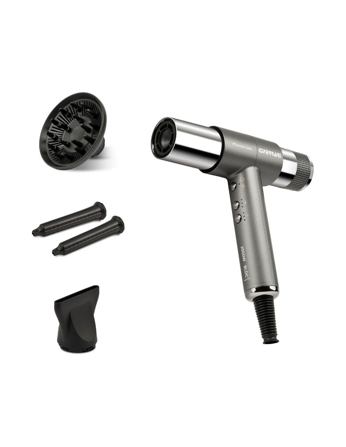G3 Ferrari G30061 Monna Lisa, Asciugacapelli Brushless 2000W, Motore BLDC 110.000 RPM, Ionic Oxy-Active