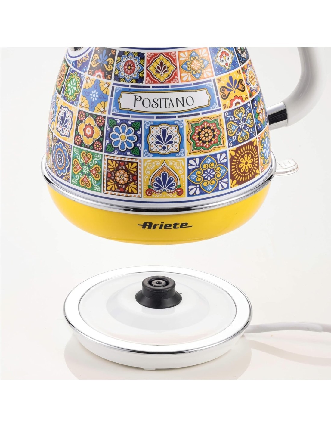 Ariete 2869 Bollitore Positano, Bollitore Elettrico, 1,7L, 2000W, Base Cordless, Autospegnimento