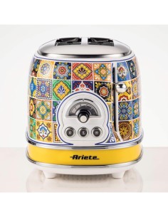 Ariete, Tostapane Positano, 810W, 2 fette, defrost, espulsione automatica, raccogli briciole, stile mediterraneo