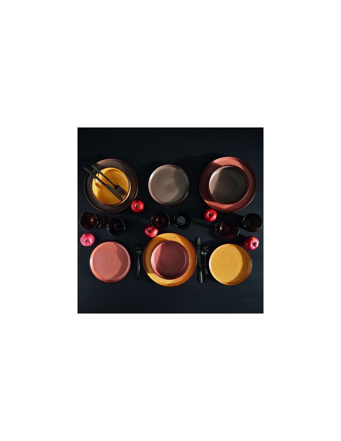 Piatto Frutta Tognana Bruges Urban Marrone Ø 20,5 cm – Stoneware Resistente