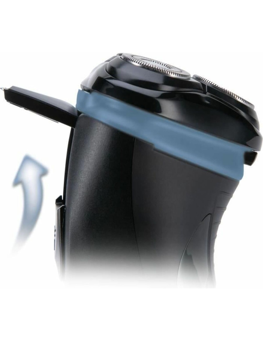 Remington R1000 Rasoio Elettrico Ricaricabile 3 Testine Rotanti Nero/Blu con Trimmer