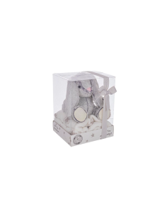 Plaid Cozy Grigio con Coniglio Bizzotto, pile morbido, peluche incluso, dimensioni 90x75 cm, ideale per bambini e regali