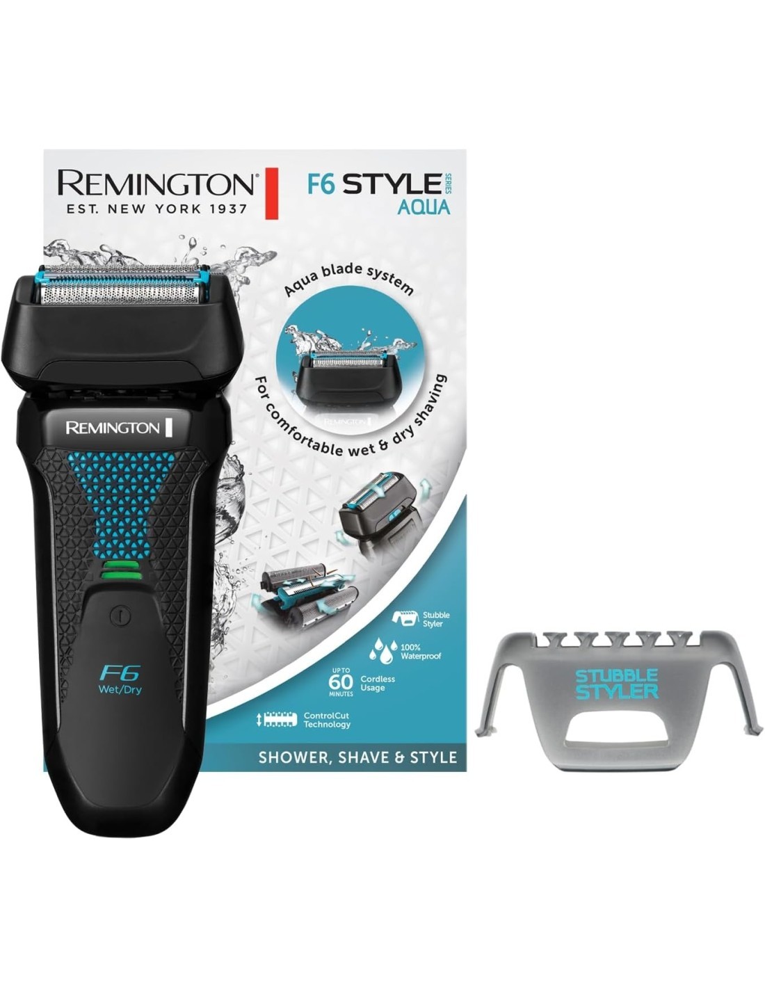 Remington F6000 Rasoio Elettrico a Lamina Series Aqua F6 Impermeabile