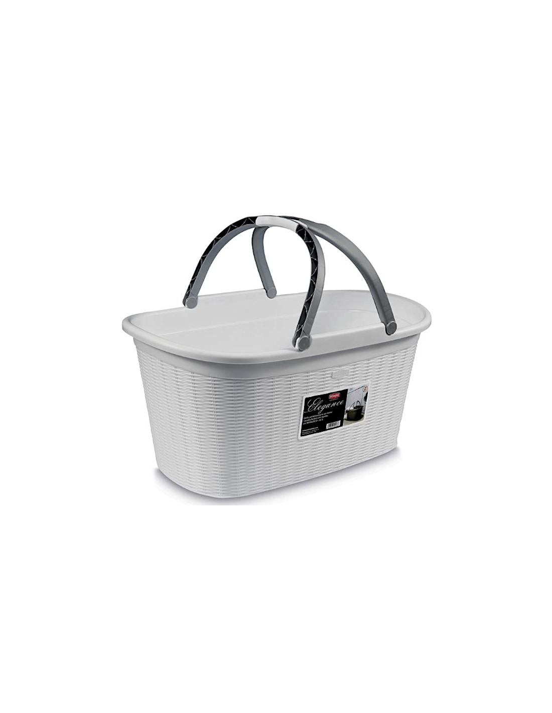 CESTA ELEGANCE CON MANICI 35LT CASHMERE