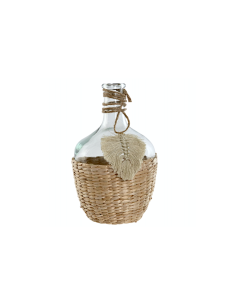 VASO JR217577 VETRO/FIBRA 16X16X25CM NATURALE