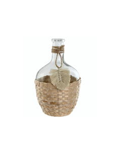 VASO JR217578 VETRO/FIBRA 19X19X30CM NATURALE