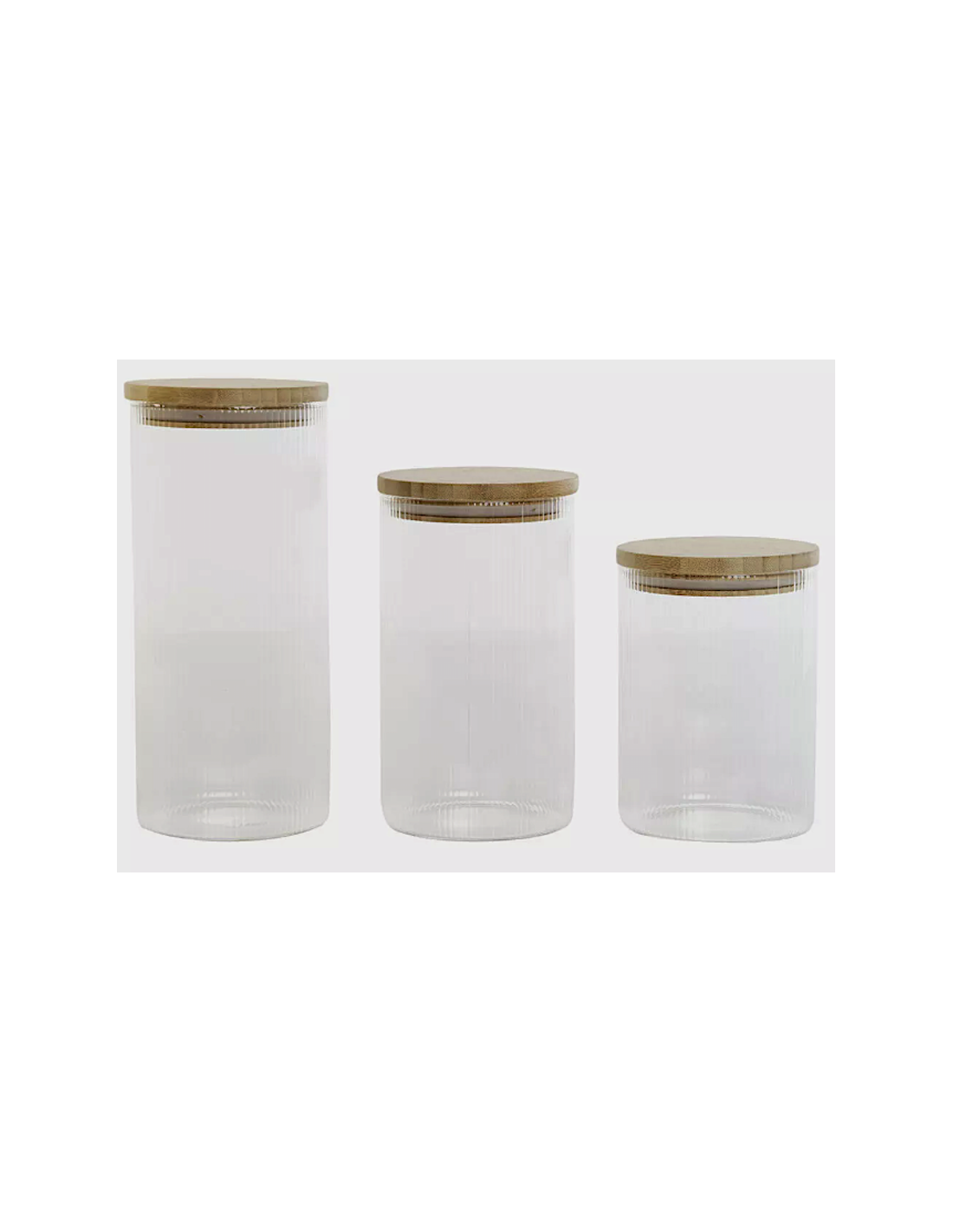SET 3 BARATTOLI PC208537 BOROSILICATO/BAMBOO