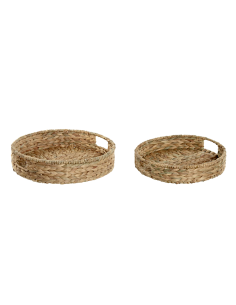 VASSOIO BD215692 1 MIS FIBRA/METALLO D36CM NATURALE