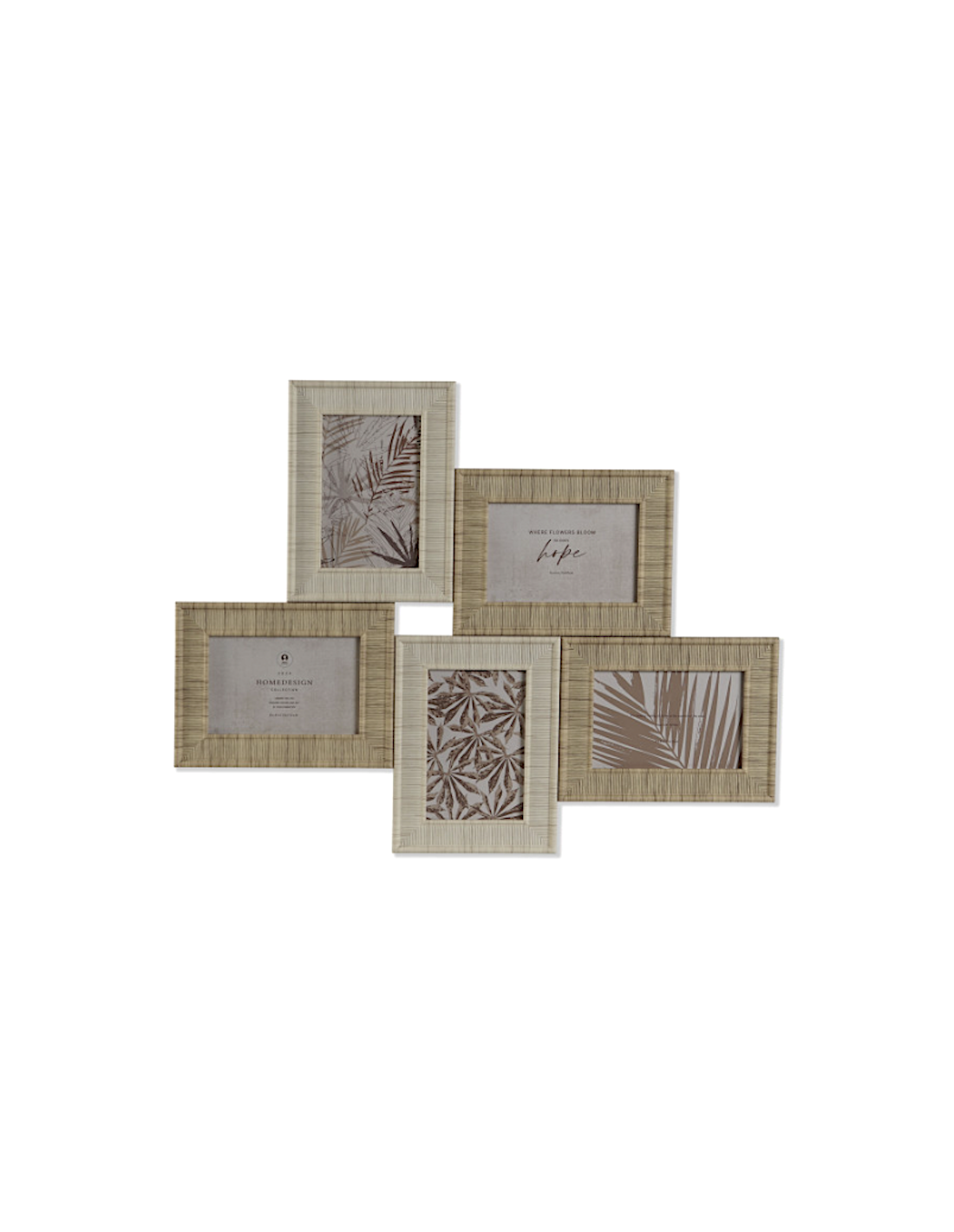 PORTAFOTO MF216219 5 CORNICI RESINA/VETRO 60X52CM