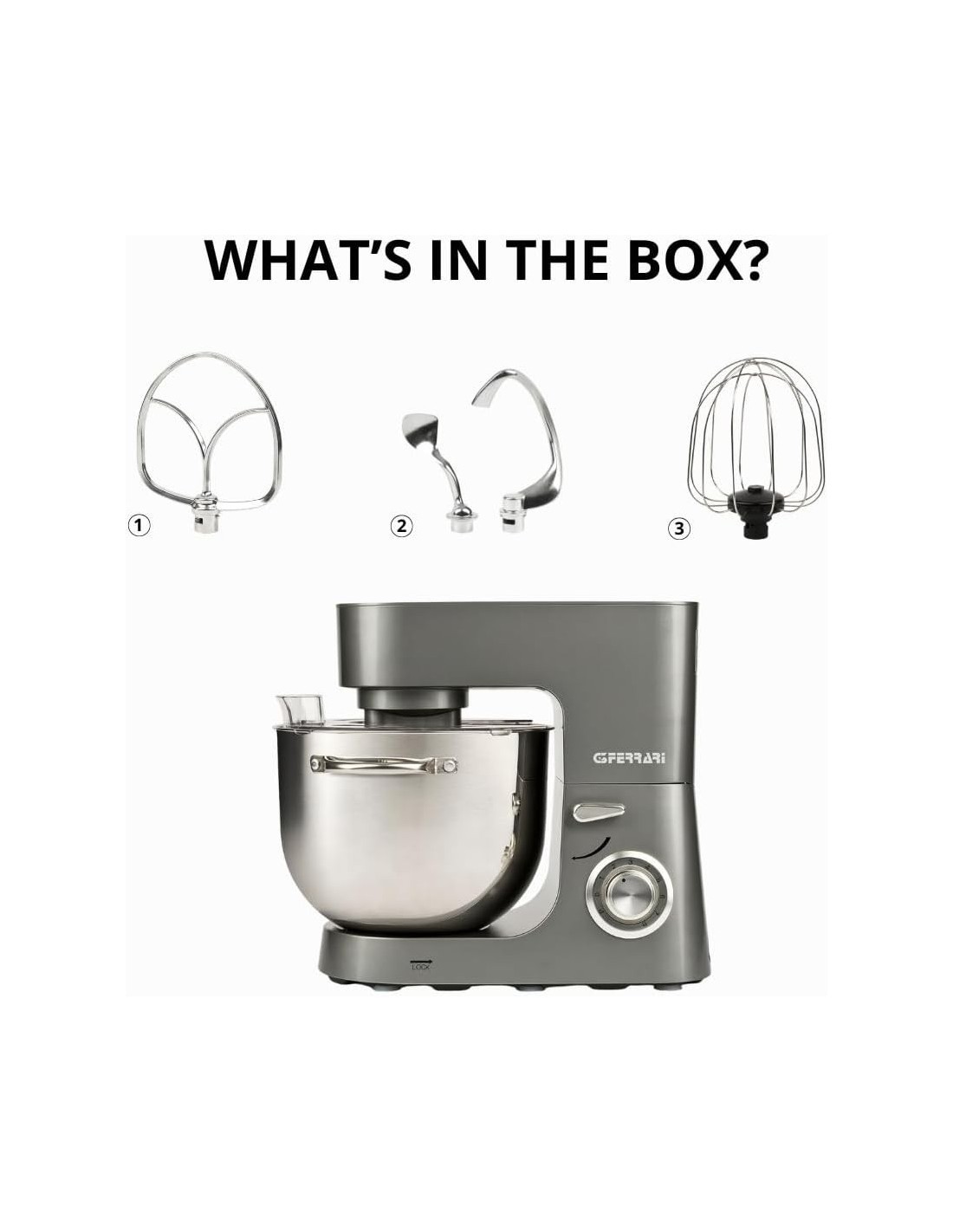 Impastatrice Planetaria Pastaio Come a Mano 8L 1800W G3 Ferrari G20164