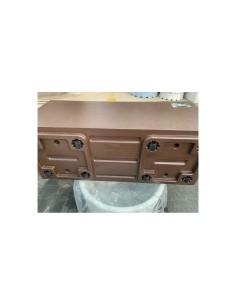 Fioriera Rettangolare Matheria 100 cm con Ruote, Colore Terra Salentina, Made in Italy