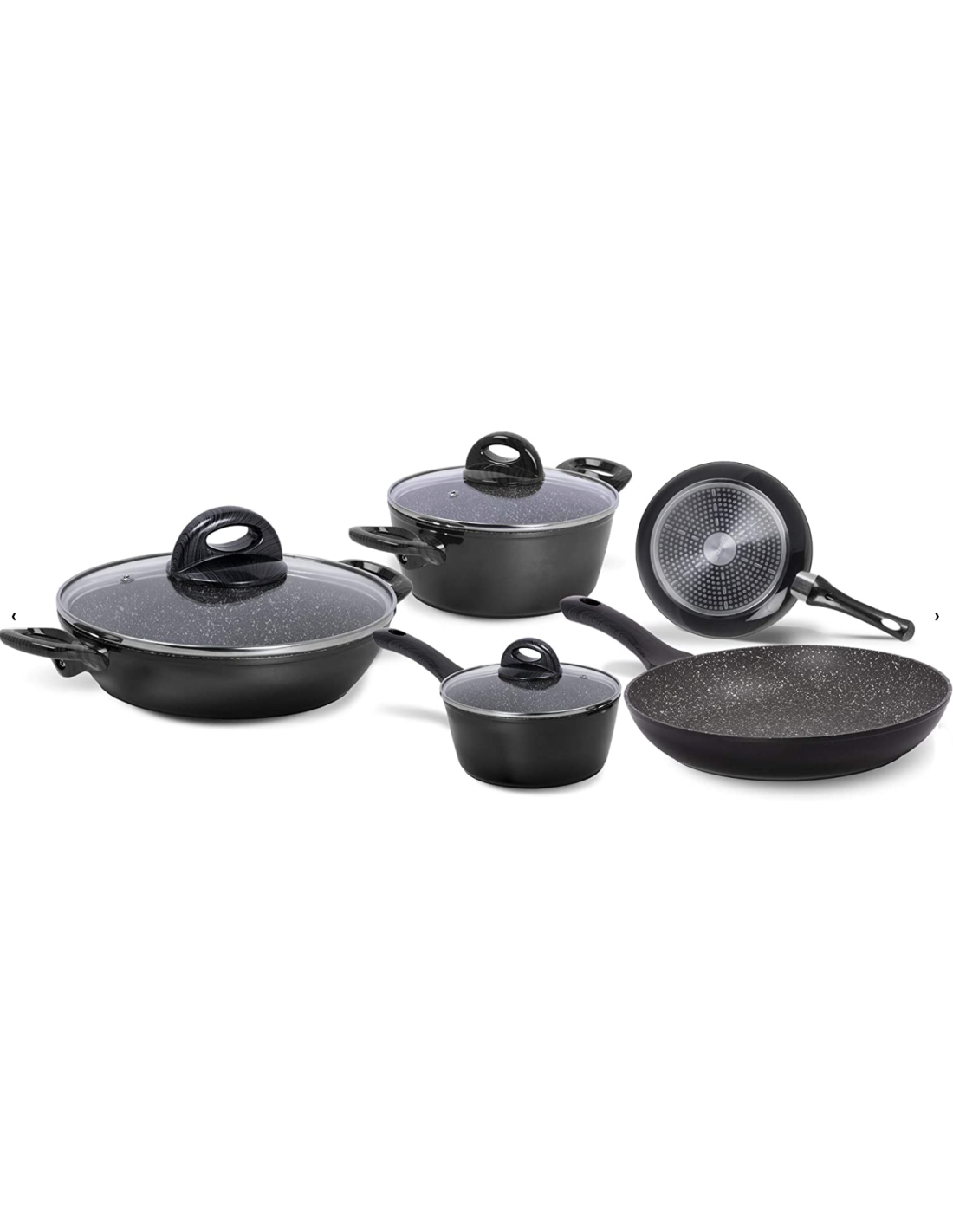 Aeternum Petragres Ecosolution Batteria 8 Pezzi Full Induction PFAS Free Grigio Scuro