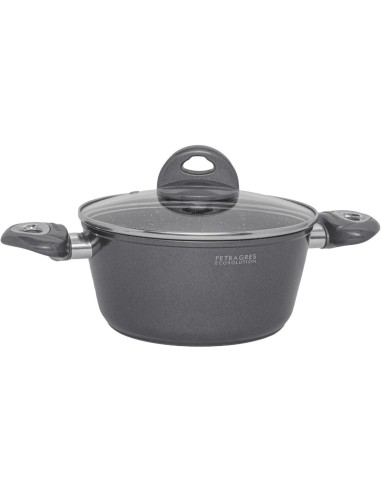 Aeternum Petragres Ecosolution Batteria 8 Pezzi Full Induction PFAS Free Grigio Scuro