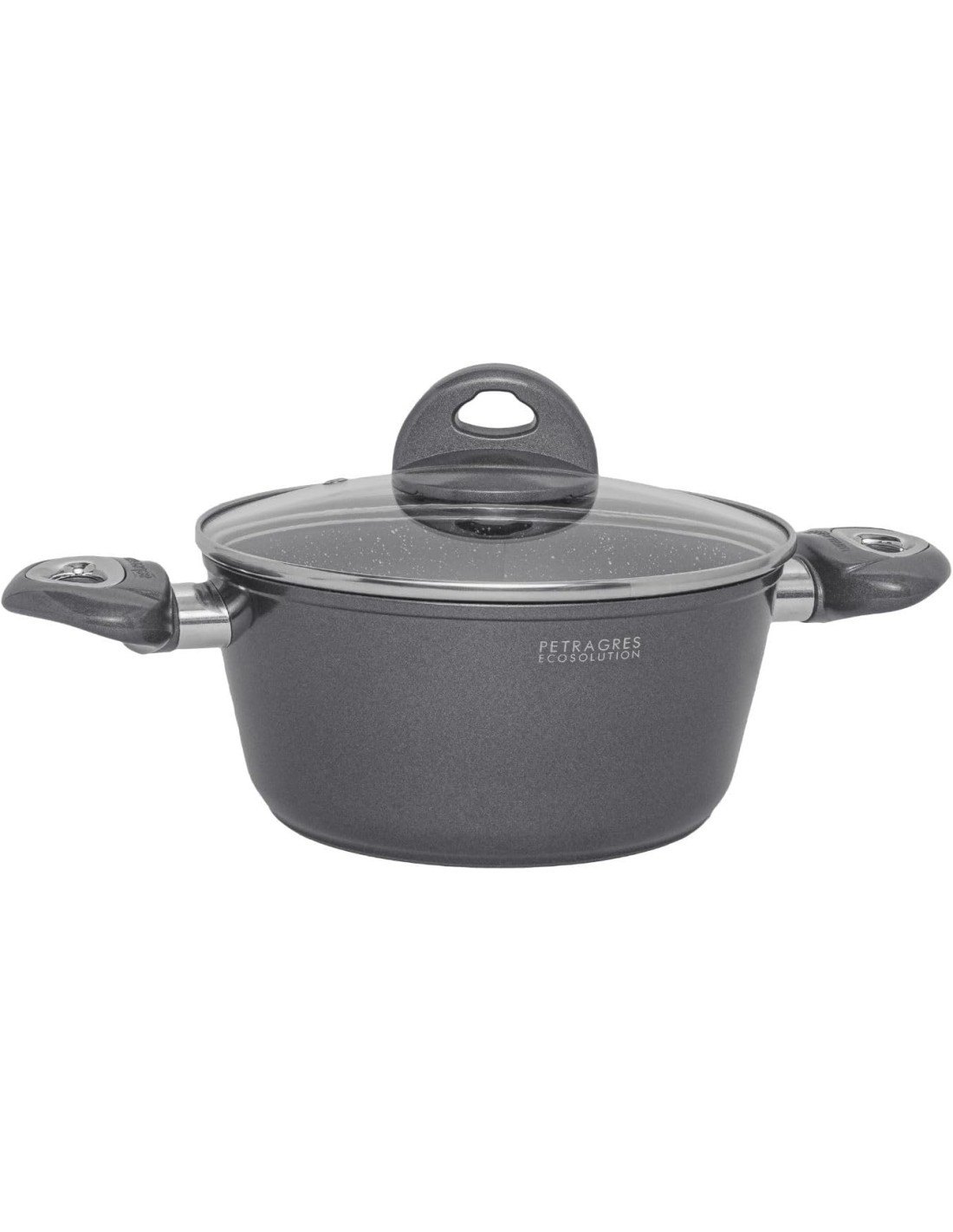 Aeternum Petragres Ecosolution Batteria 8 Pezzi Full Induction PFAS Free Grigio Scuro