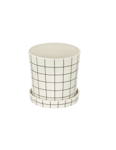 VASO 204201 2 MIS KAYA CON SOTTOVASO 25X25CM CERAMICA