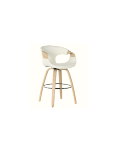 SGABELLO MB211703 BIANCO 55X52X92CM LEGNO/POLIESTERE