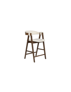 SGABELLO MB211728 BIANCO 54X58X86CM GOMMA/LEGNO