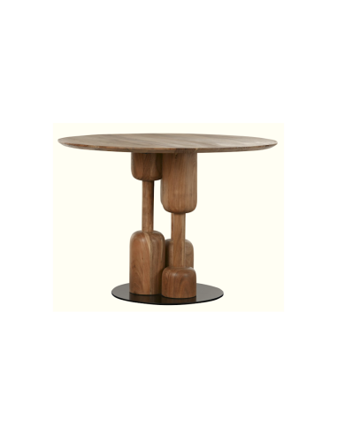 TAVOLO MB214716 ACACIA/METALLO 106X76CM