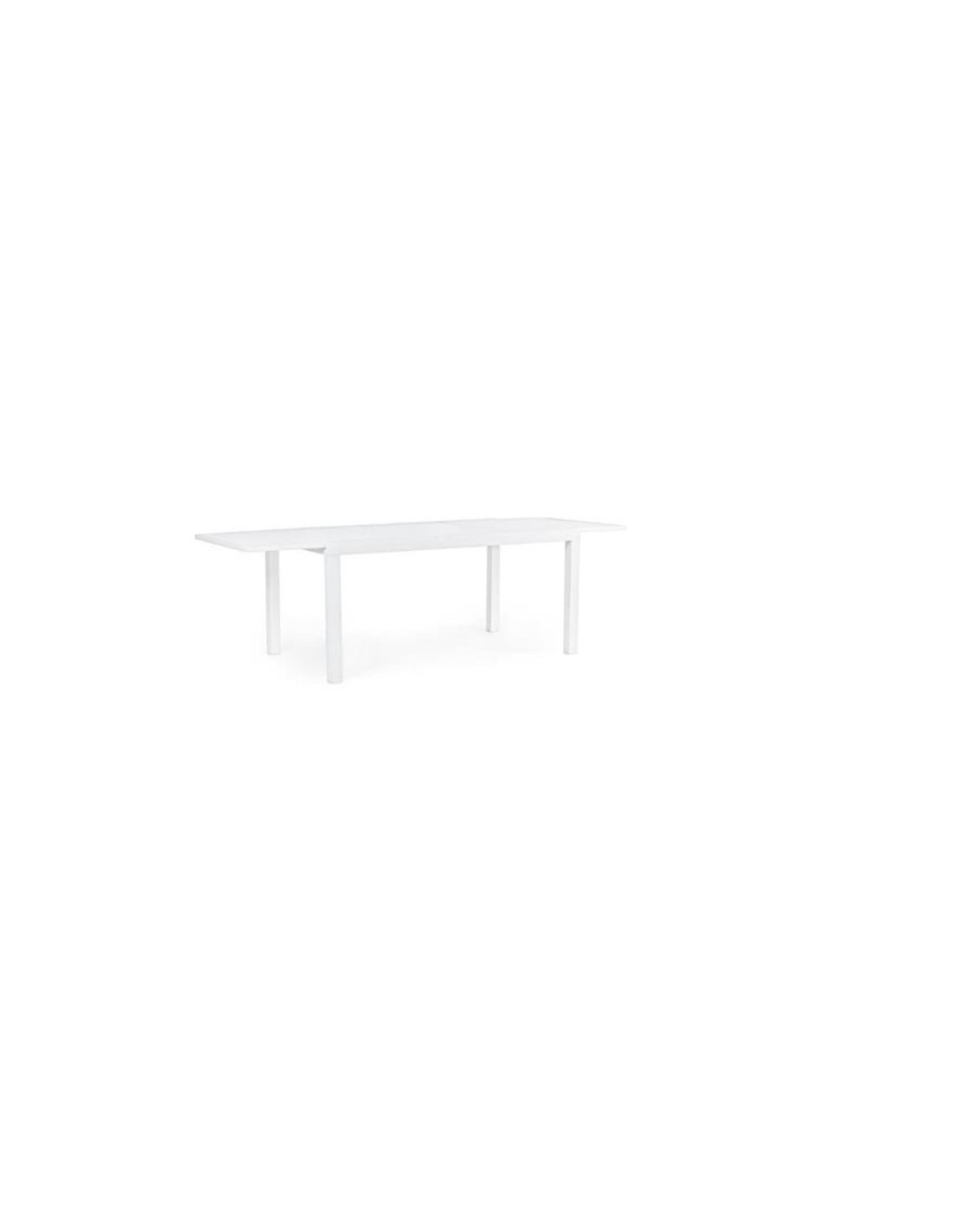 Tavolo alluminio Hilde 160-240x90 bianco, tavolo allungabile, tavolo  moderno