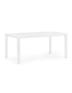 Tavolo alluminio Hilde 160-240x90 bianco, tavolo allungabile, tavolo  moderno