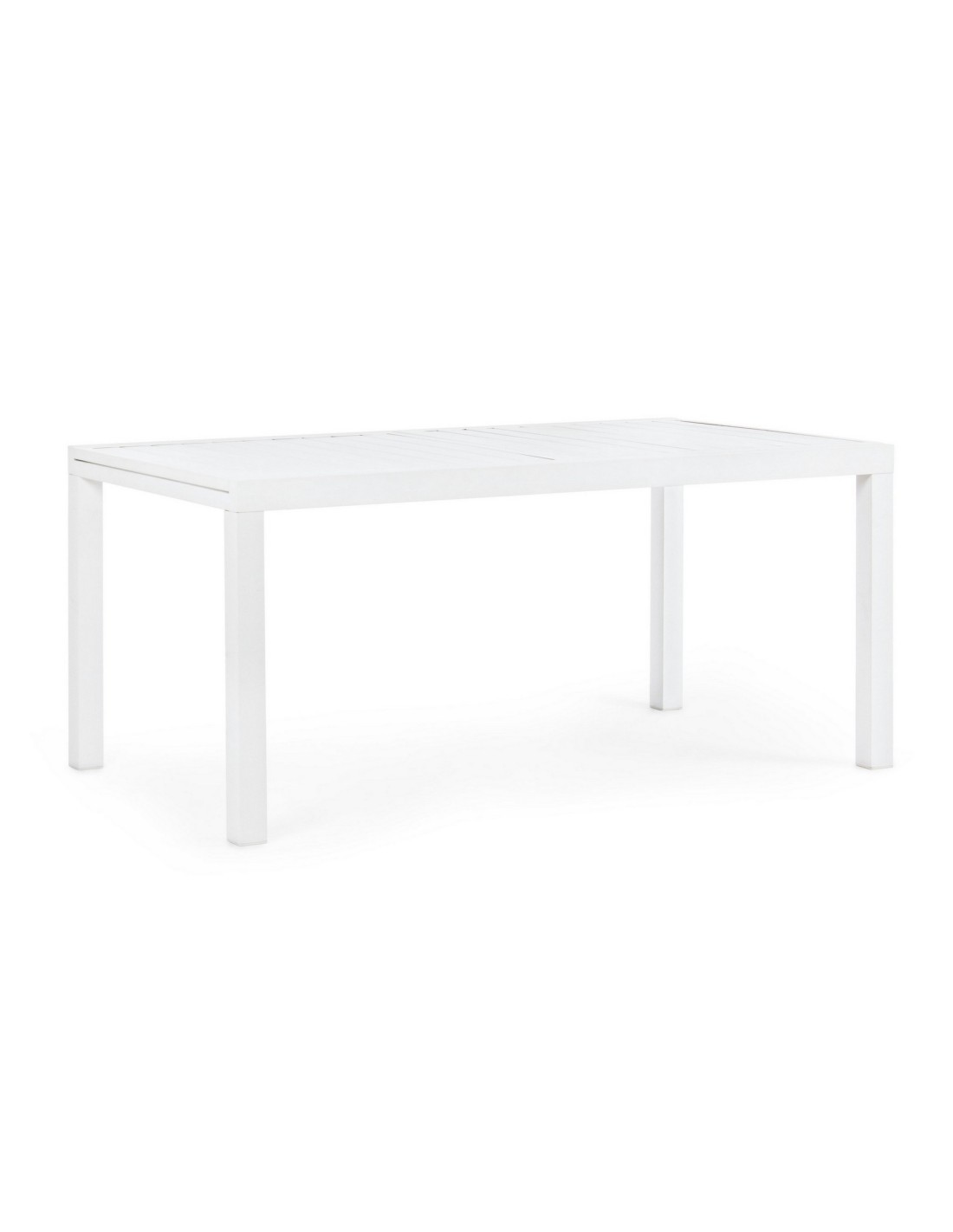Tavolo alluminio Hilde 160-240x90 bianco, tavolo allungabile, tavolo  moderno