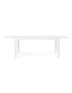Tavolo alluminio Hilde 160-240x90 bianco, tavolo allungabile, tavolo  moderno