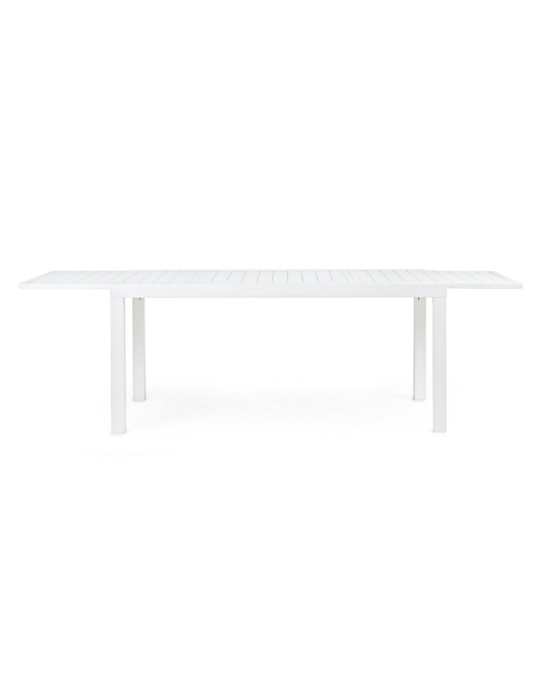 Tavolo alluminio Hilde 160-240x90 bianco, tavolo allungabile, tavolo  moderno