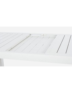 Tavolo alluminio Hilde 160-240x90 bianco, tavolo allungabile, tavolo  moderno