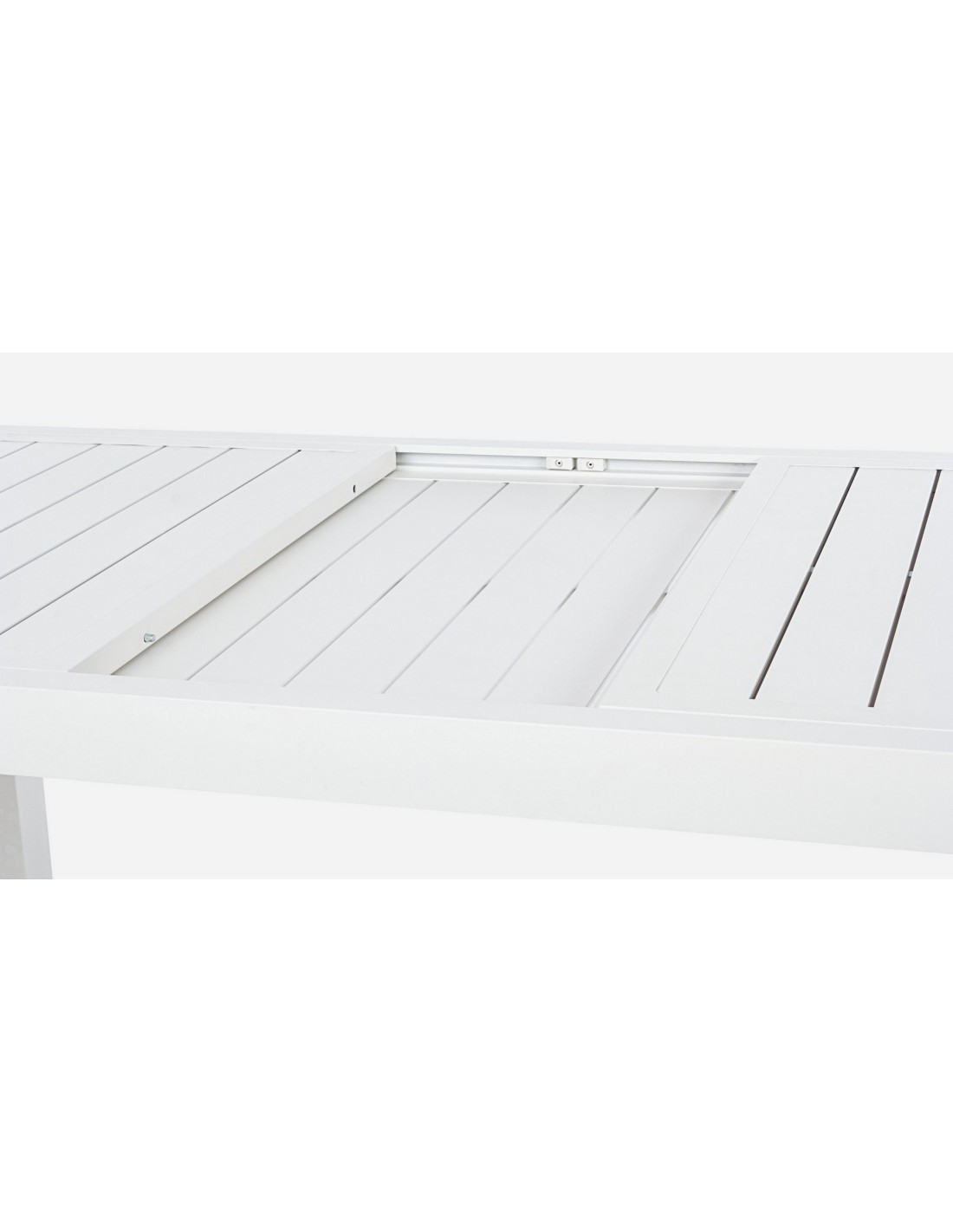 Tavolo alluminio Hilde 160-240x90 bianco, tavolo allungabile, tavolo  moderno